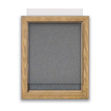 United Visual Products Indoor Enclosed Combo Board, 72"x36", Gold Frame/Grey & Ultramarine UVCB7236G-GREY-ULTMAR